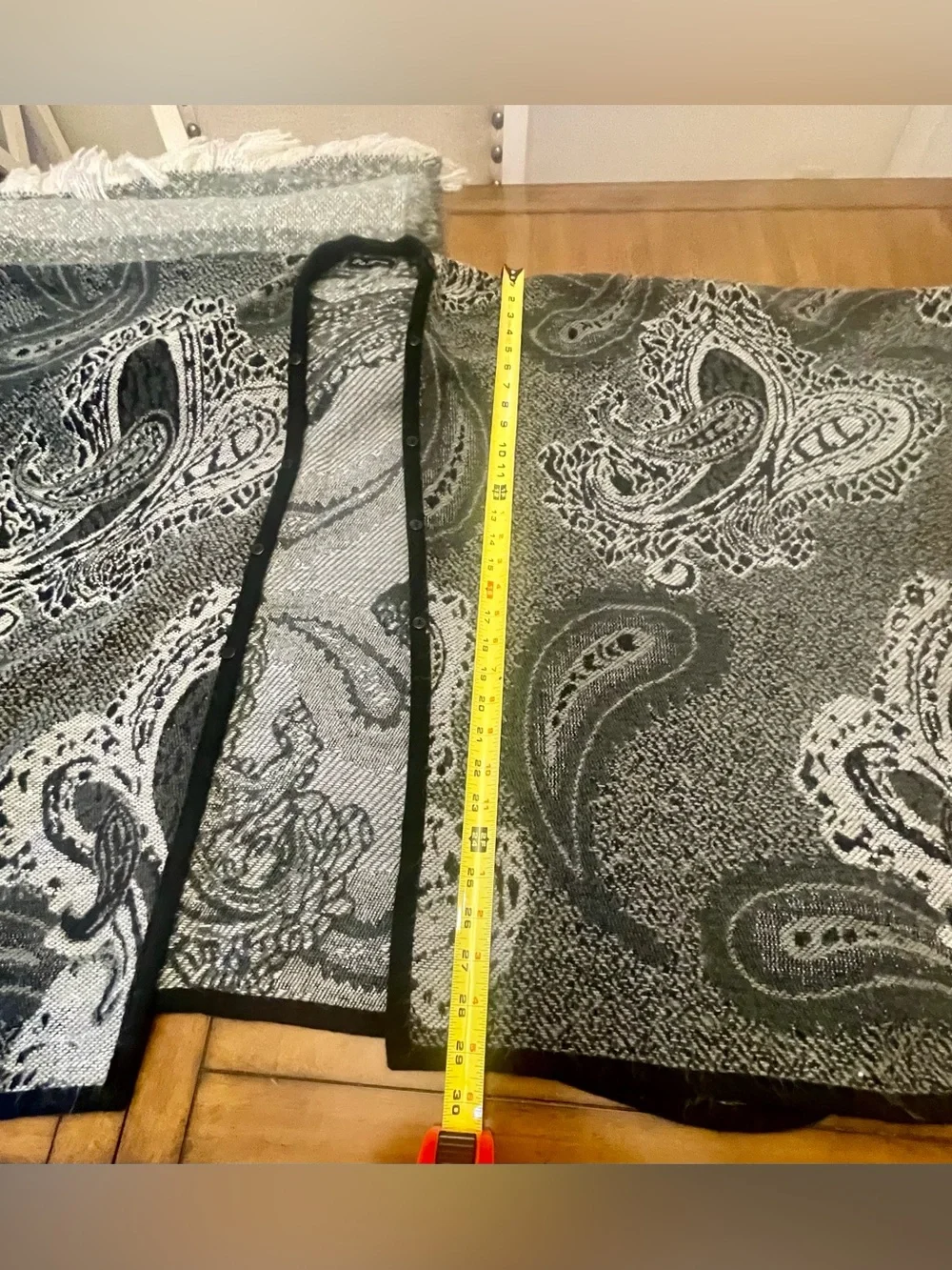 2 Pia Rossini Black & Gray Knit Wrap Scarf/Wraps